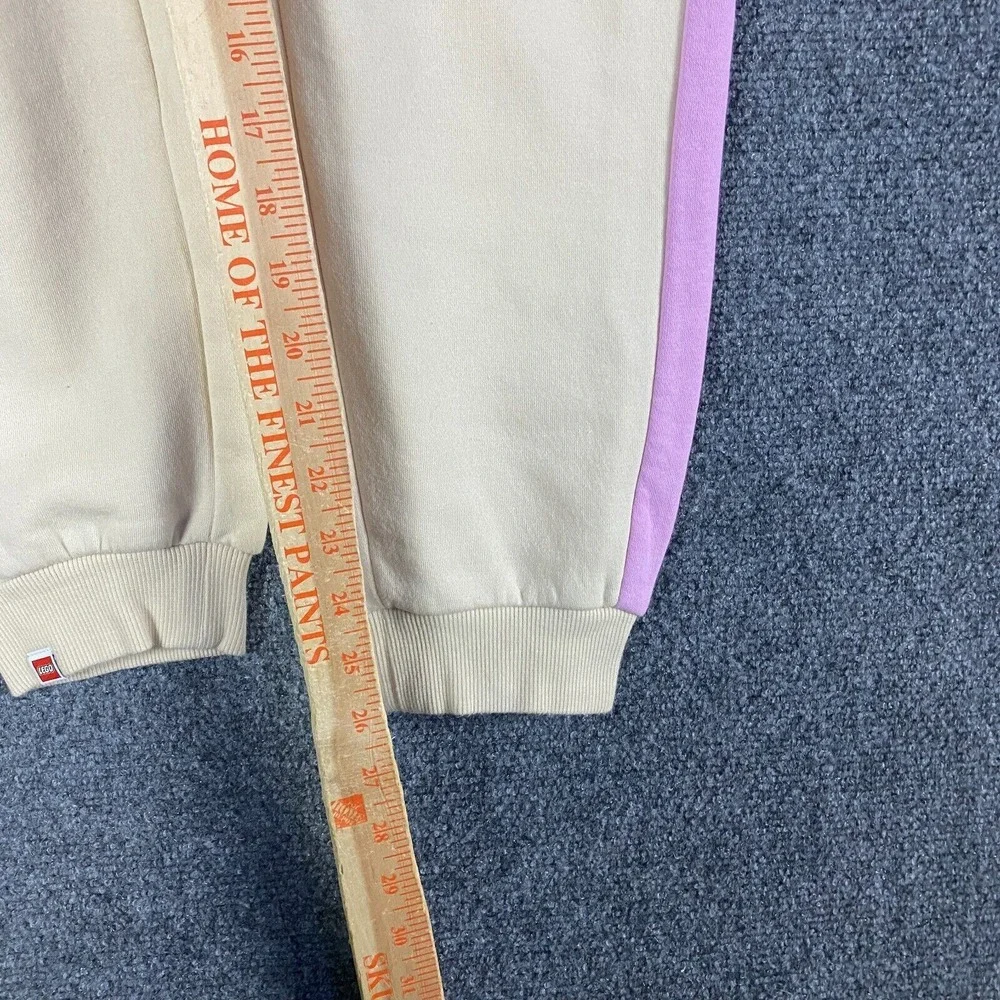 Lego Sweatpants Women's XS Beige Drawstring Elastic Waist Casual Cotton Blend - Picture 6 of 10